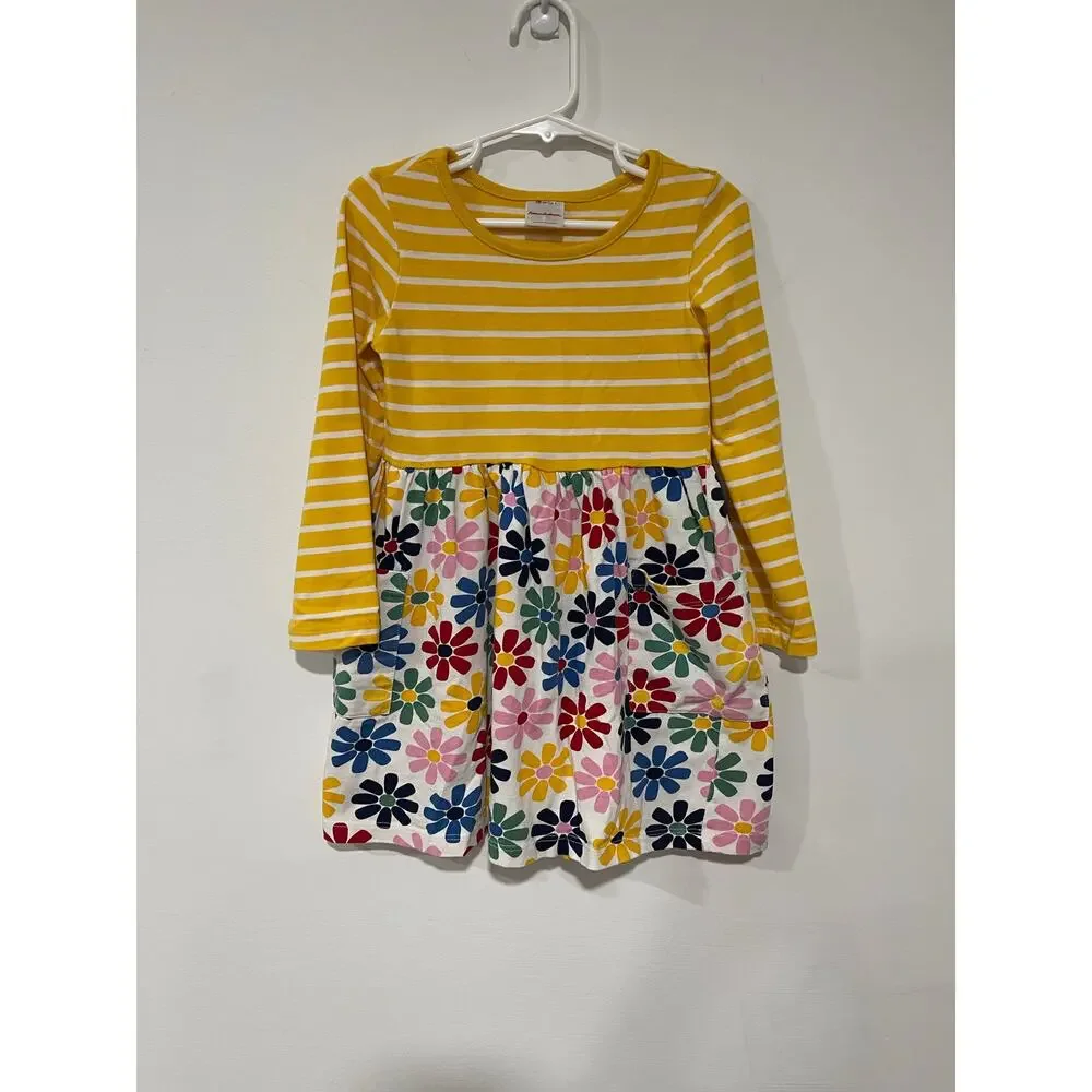 Hanna Andersson Mixie Floral Multicolor Playdress Size 4